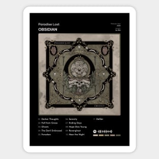 Paradise Lost - Obsidian Tracklist Album Magnet